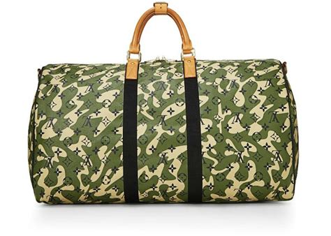 louis vuitton x takashi murakami keepall bandouliere monogramouflage 55 green|takashi murakami designer.